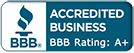 A+ rating with the Better Business Bureau