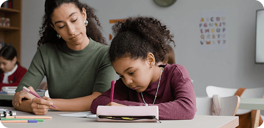 Students engaged in classroom activities.